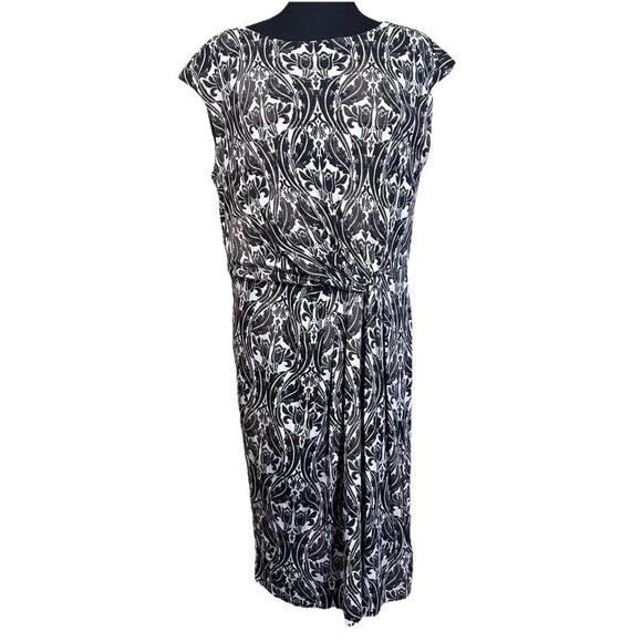 Tory Burch Dresses & Skirts - Tory Burch 100% Silk Odila Faux Wrap Dress Floral Womens Size XL Brown Stretch